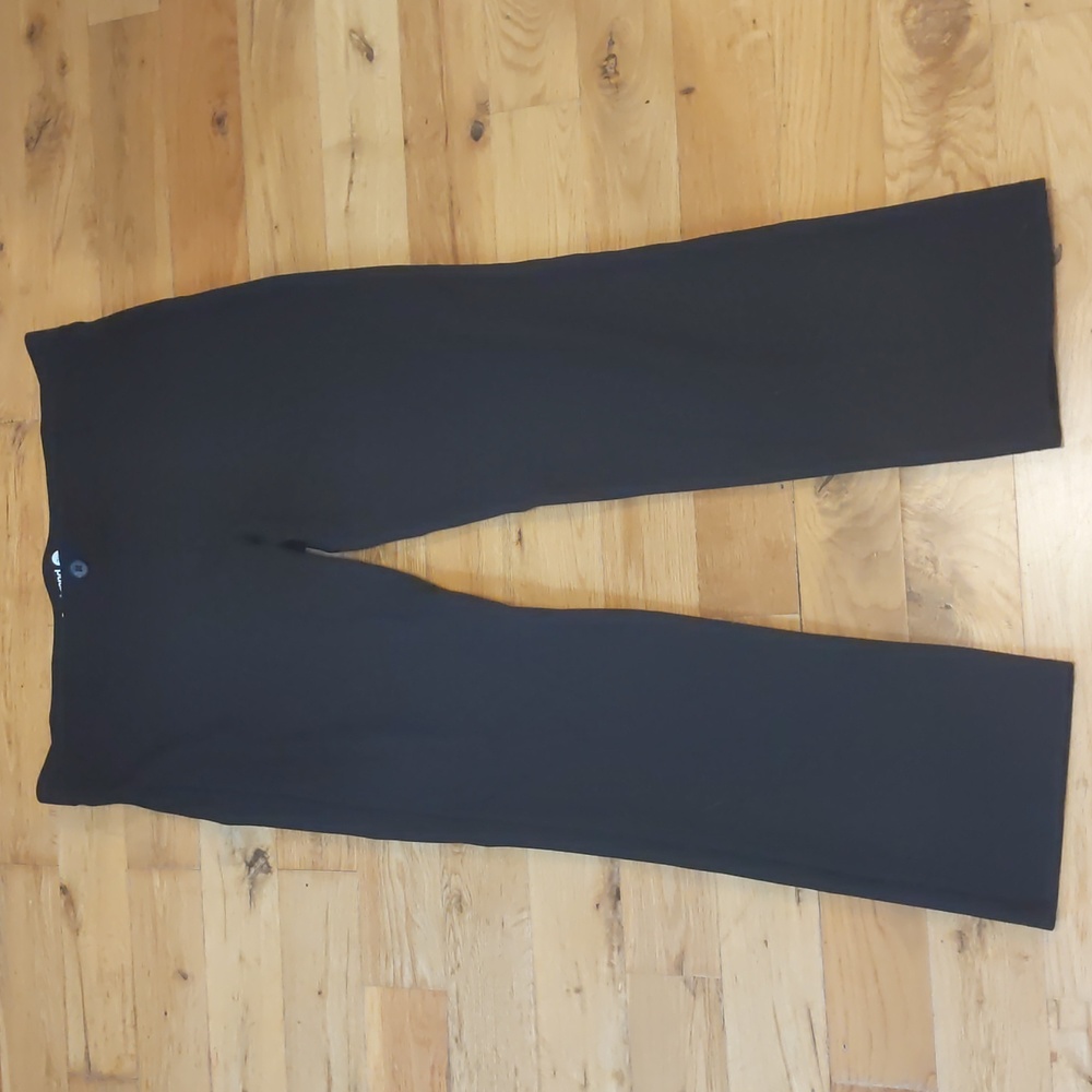 Betabrand Womens 2XL Black Stretch Comfy Dress Yoga Pants Button Pockets.